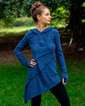 Hooded Pixie Dress Blue