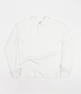 Polar Rib Henley Long Sleeve T-Shirt - Cloud White