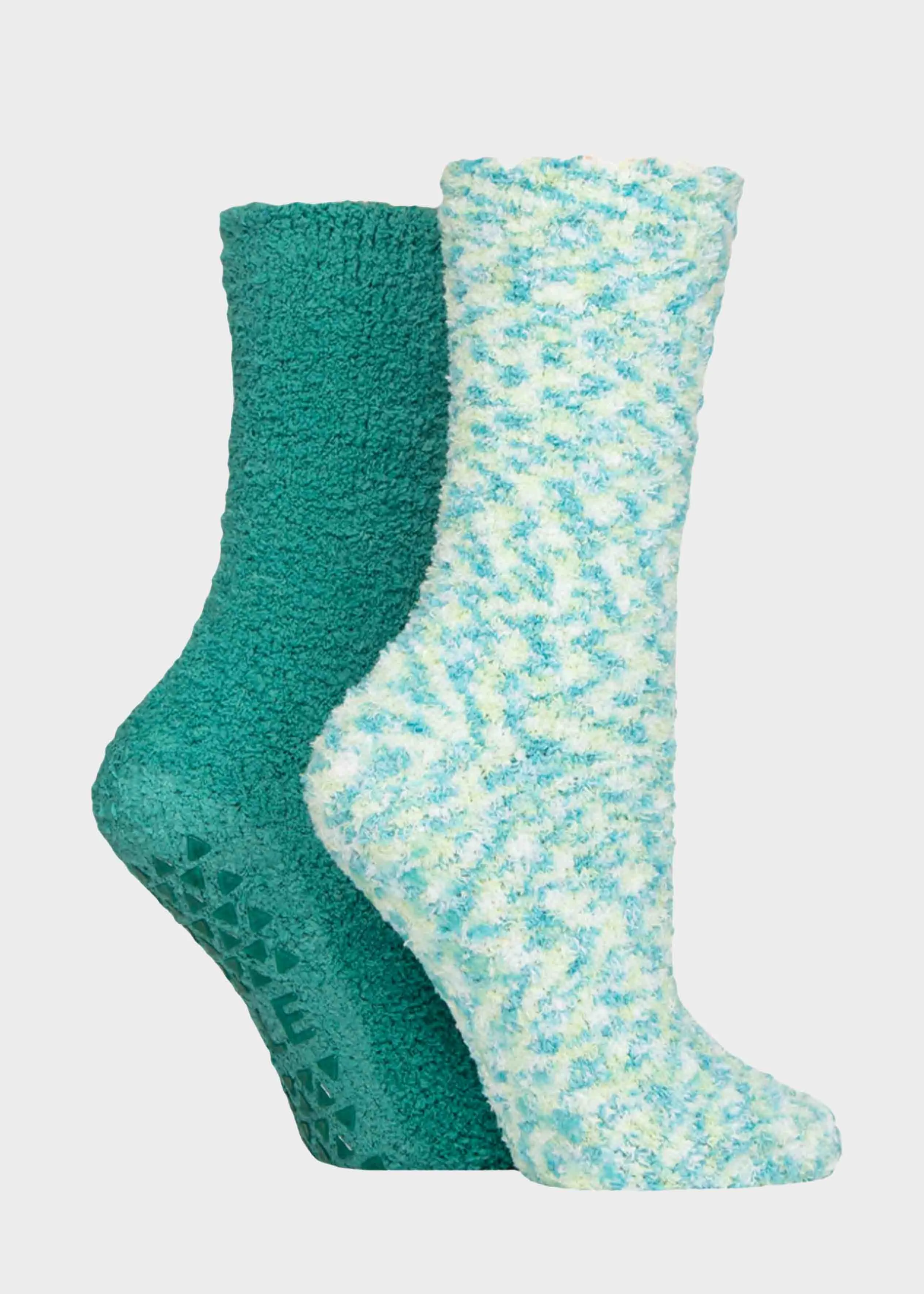 2 Pack Avery Super Stretch Cosy Non-Slip Slipper Sock