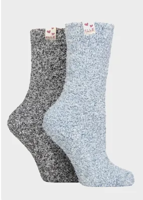 2 Pack Avon Super Stretch Cosy Bed & Slipper Socks