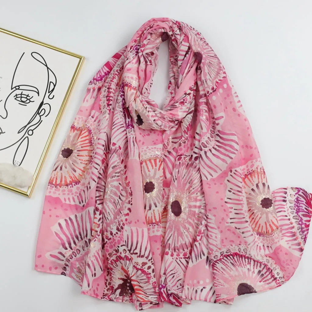 230325 hot stamping printed scarf