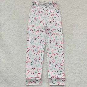 Adult Christmas candy print baby girl bell bottom pants P0223