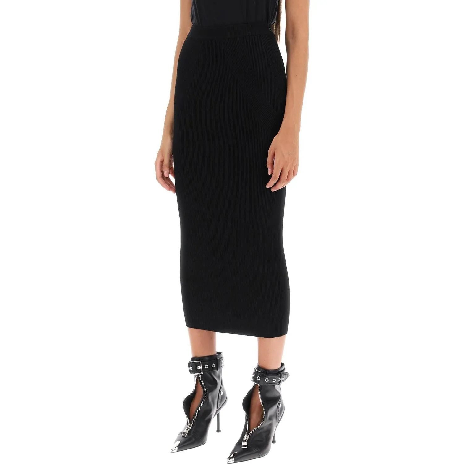 Alexander Mcqueen ribbed-knit pencil skirt