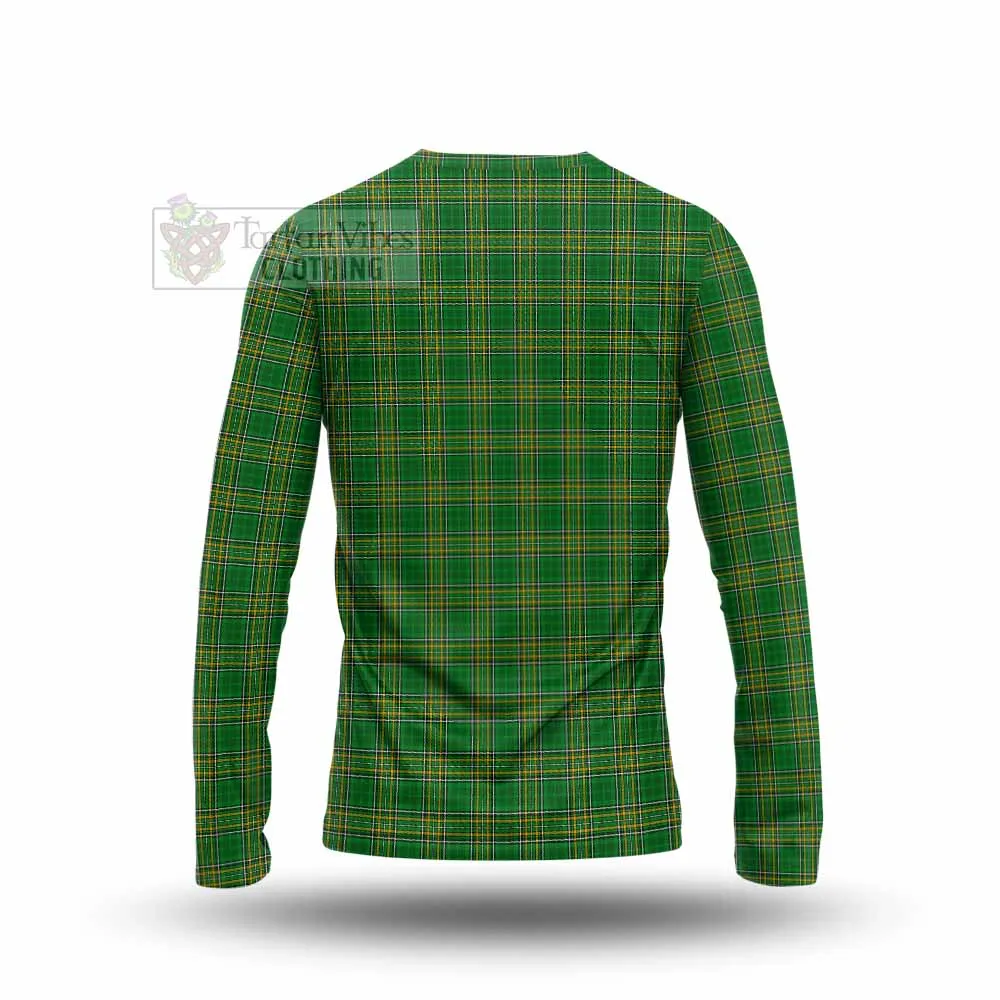 Algeo Irish Clan Tartan Long Sleeve T-Shirt with Coat of Arms