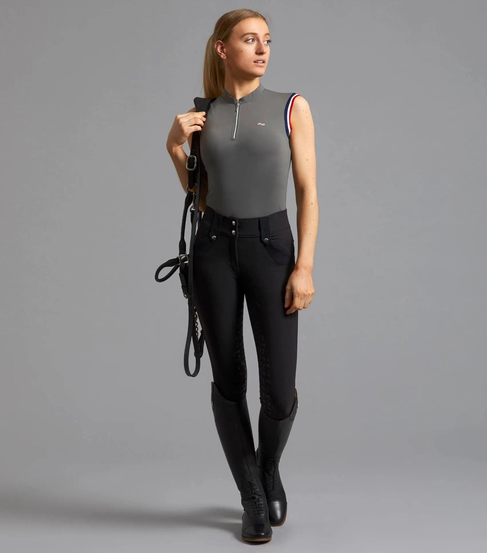 Alito Ladies Sleeveless Riding Top Anthracite