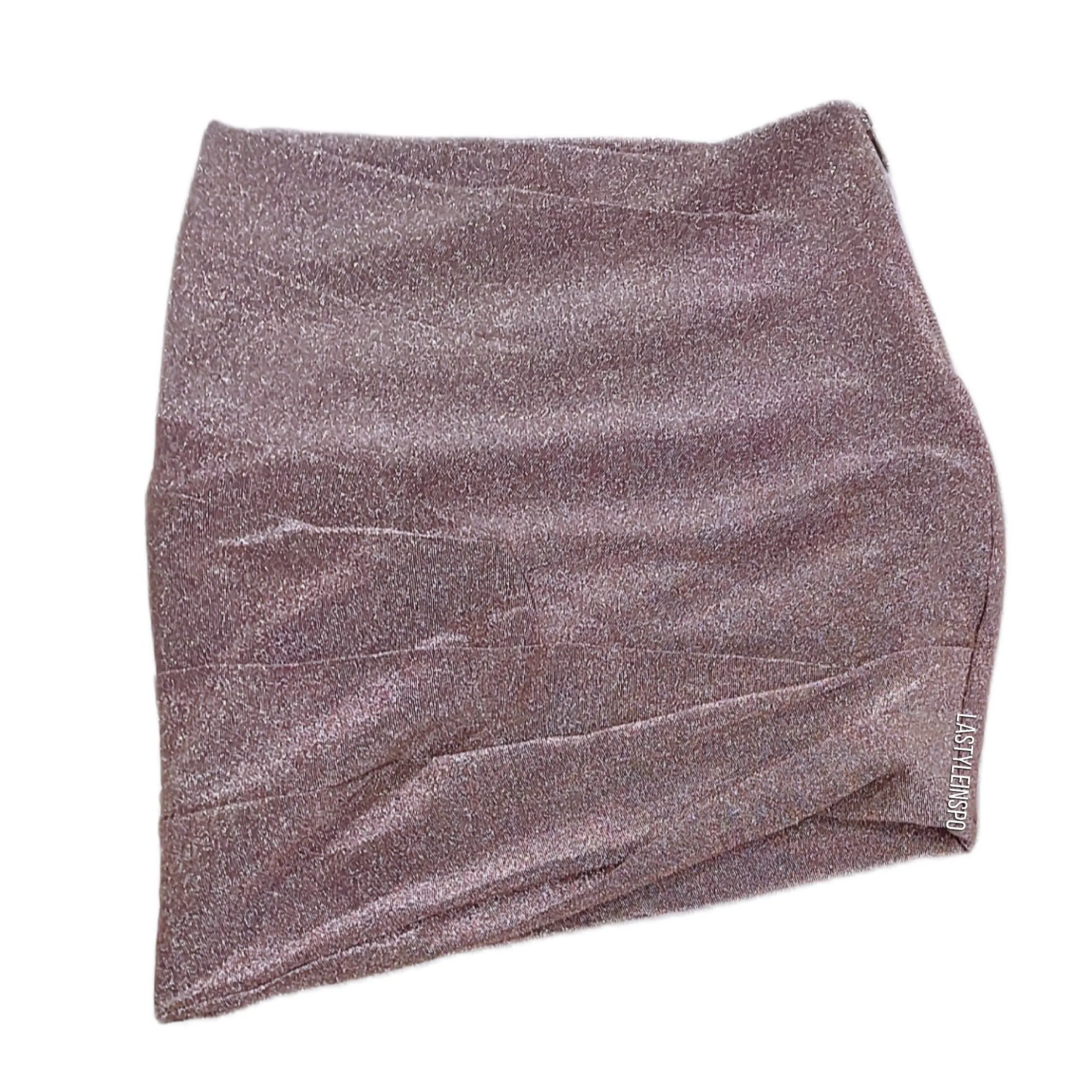 ALIX NYC Asymmetrical Mini Skirt in Metallic Pink Size Small