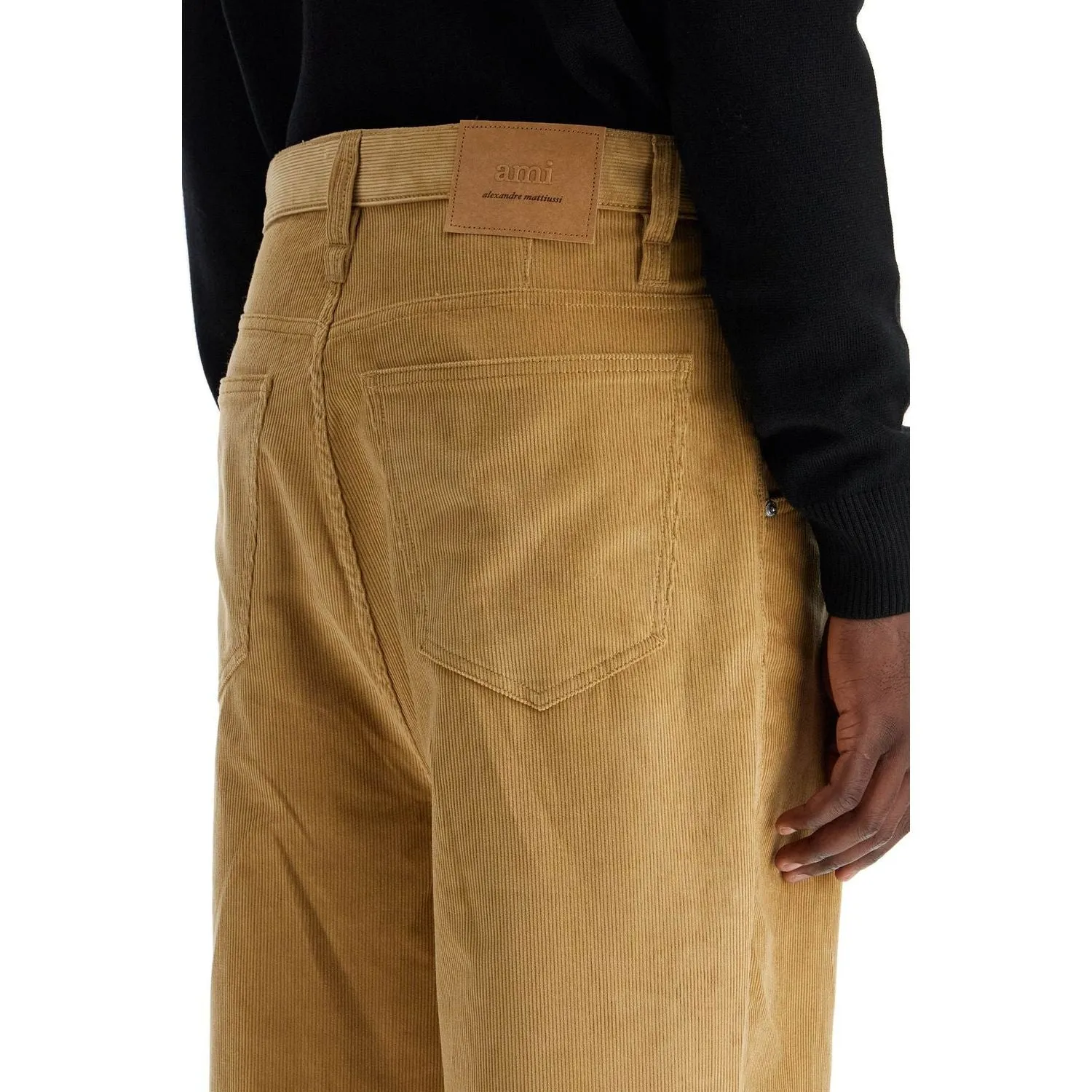 Ami Alexandre Matiussi baggy corduroy pants with rib