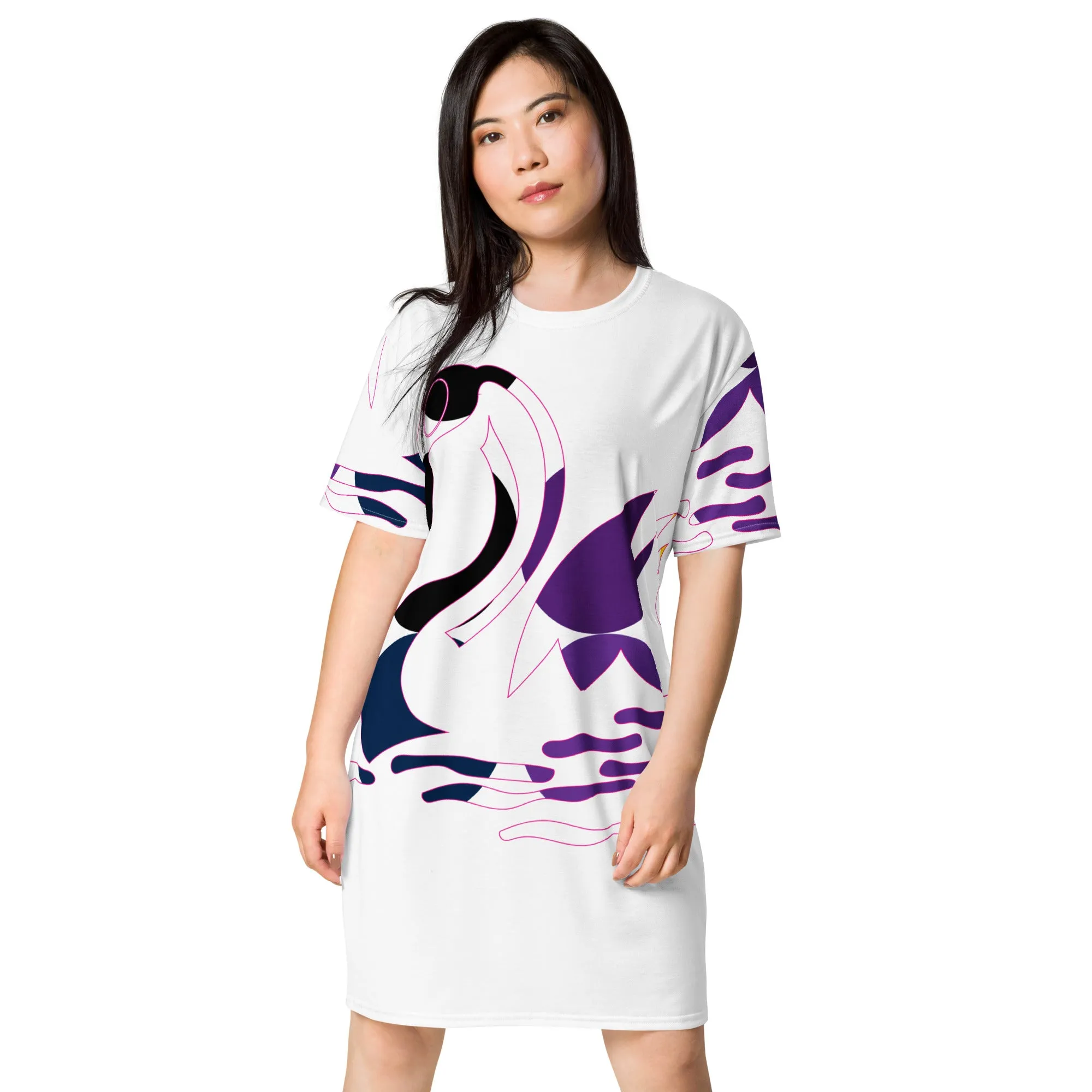 Artistic Printed T-Shirt Dress | Unique Designs for Fashion Enthusiasts | T-Shirt Dress for Women, Wearable Creativity