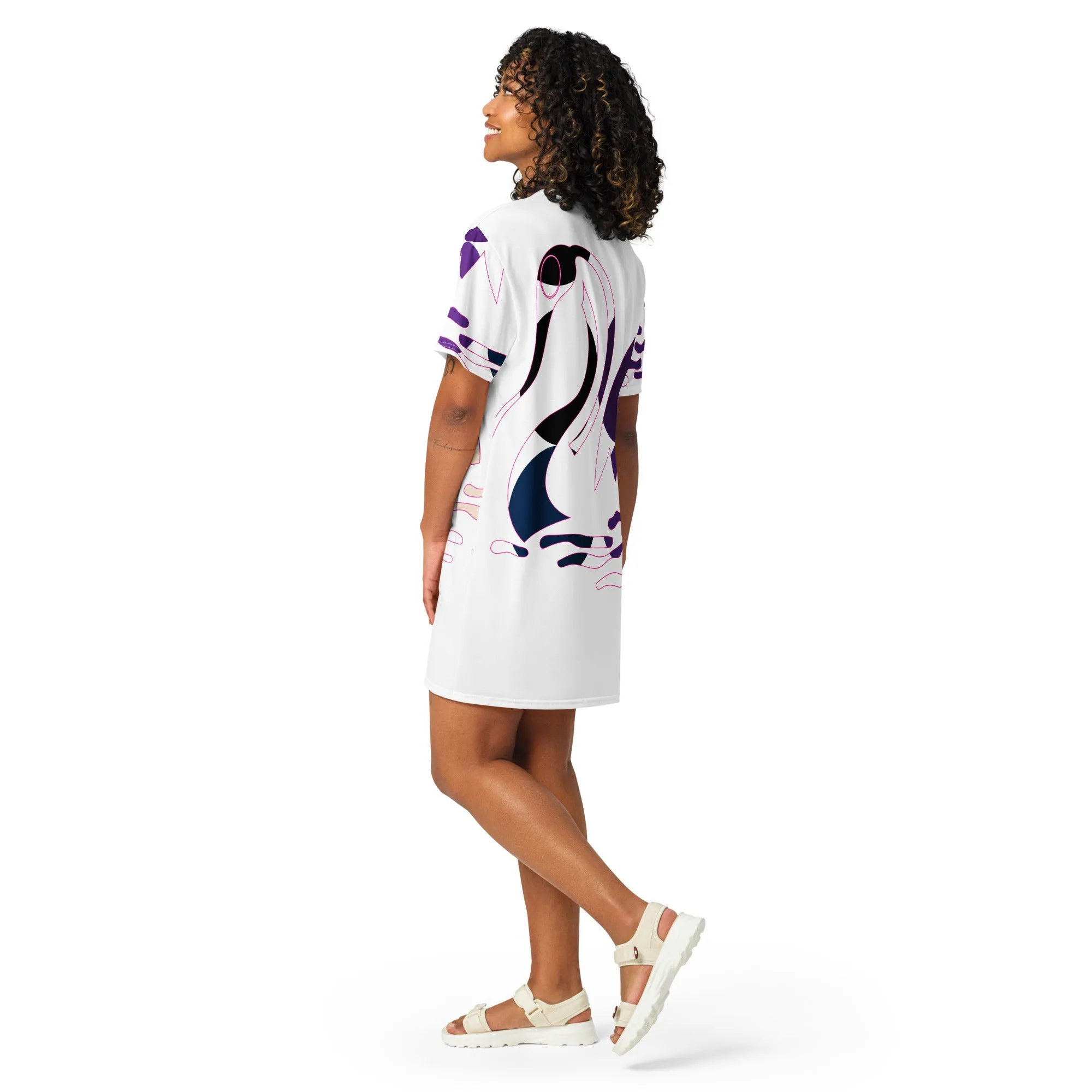 Artistic Printed T-Shirt Dress | Unique Designs for Fashion Enthusiasts | T-Shirt Dress for Women, Wearable Creativity