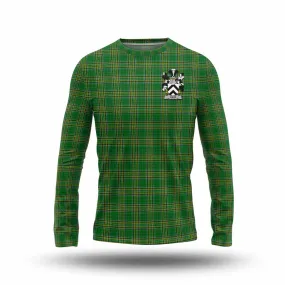 Ashe Irish Clan Tartan Long Sleeve T-Shirt with Coat of Arms