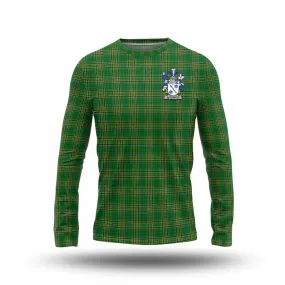 Auchmuty Irish Clan Tartan Long Sleeve T-Shirt with Coat of Arms