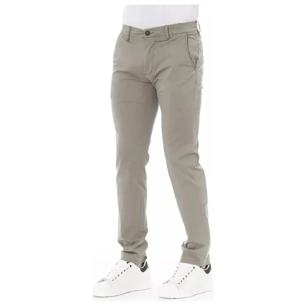 Baldinini Trend Beige Cotton Men Chino