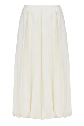 BALLOON IVORY MIDI SKIRT