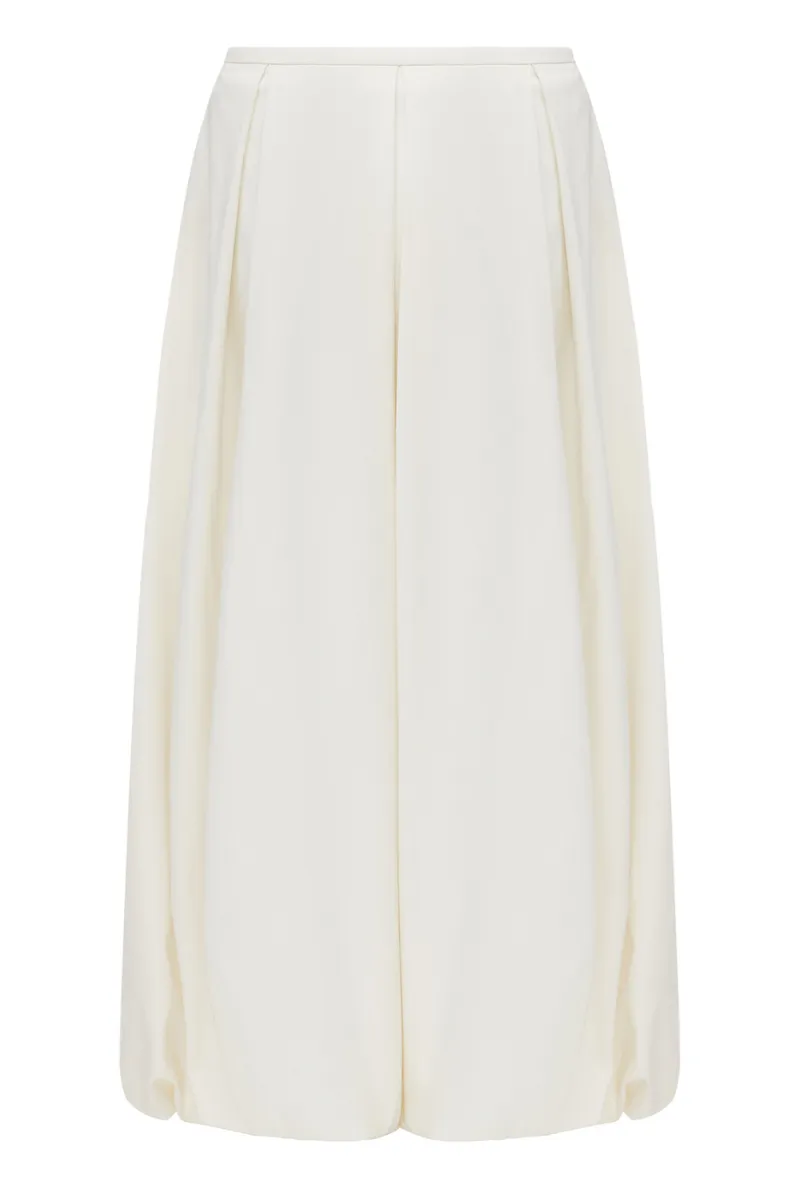 BALLOON IVORY MIDI SKIRT