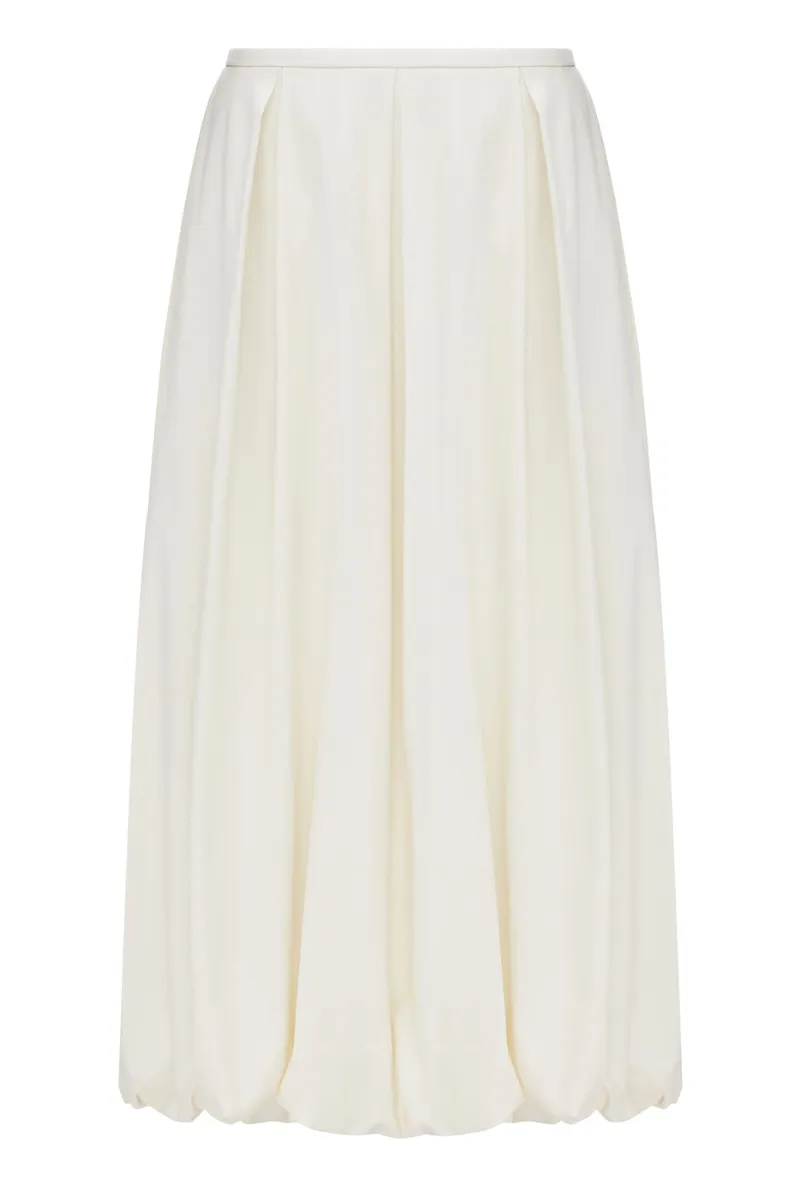 BALLOON IVORY MIDI SKIRT