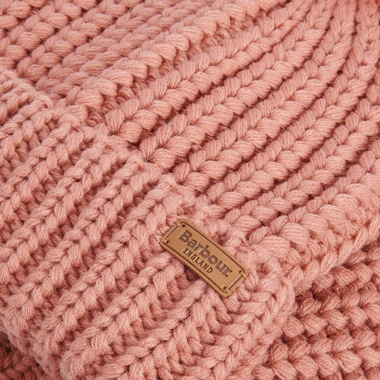 Barbour Saltburn Beanie & Scarf Gift Set Pink Rust