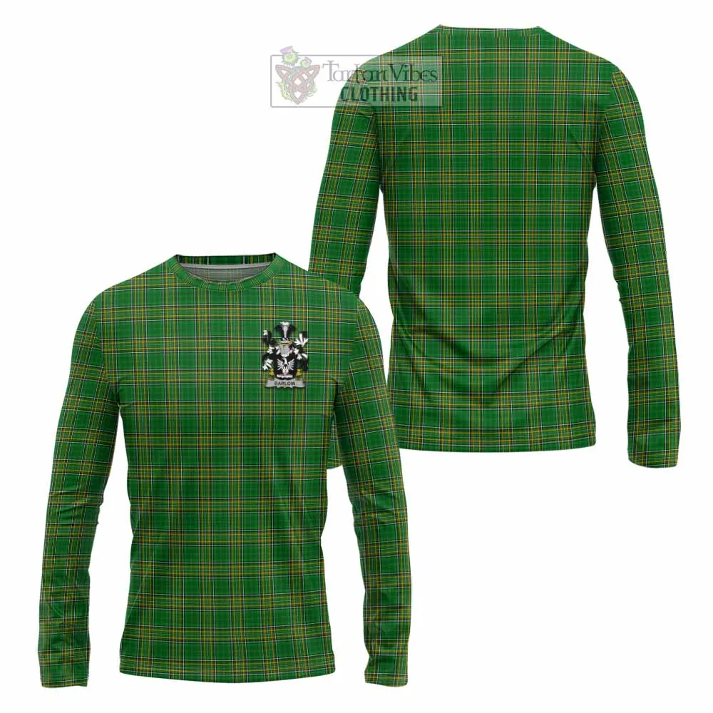 Barlow Irish Clan Tartan Long Sleeve T-Shirt with Coat of Arms