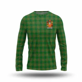 Bindon Irish Clan Tartan Long Sleeve T-Shirt with Coat of Arms