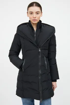 Black Nylon Adali Down Coat