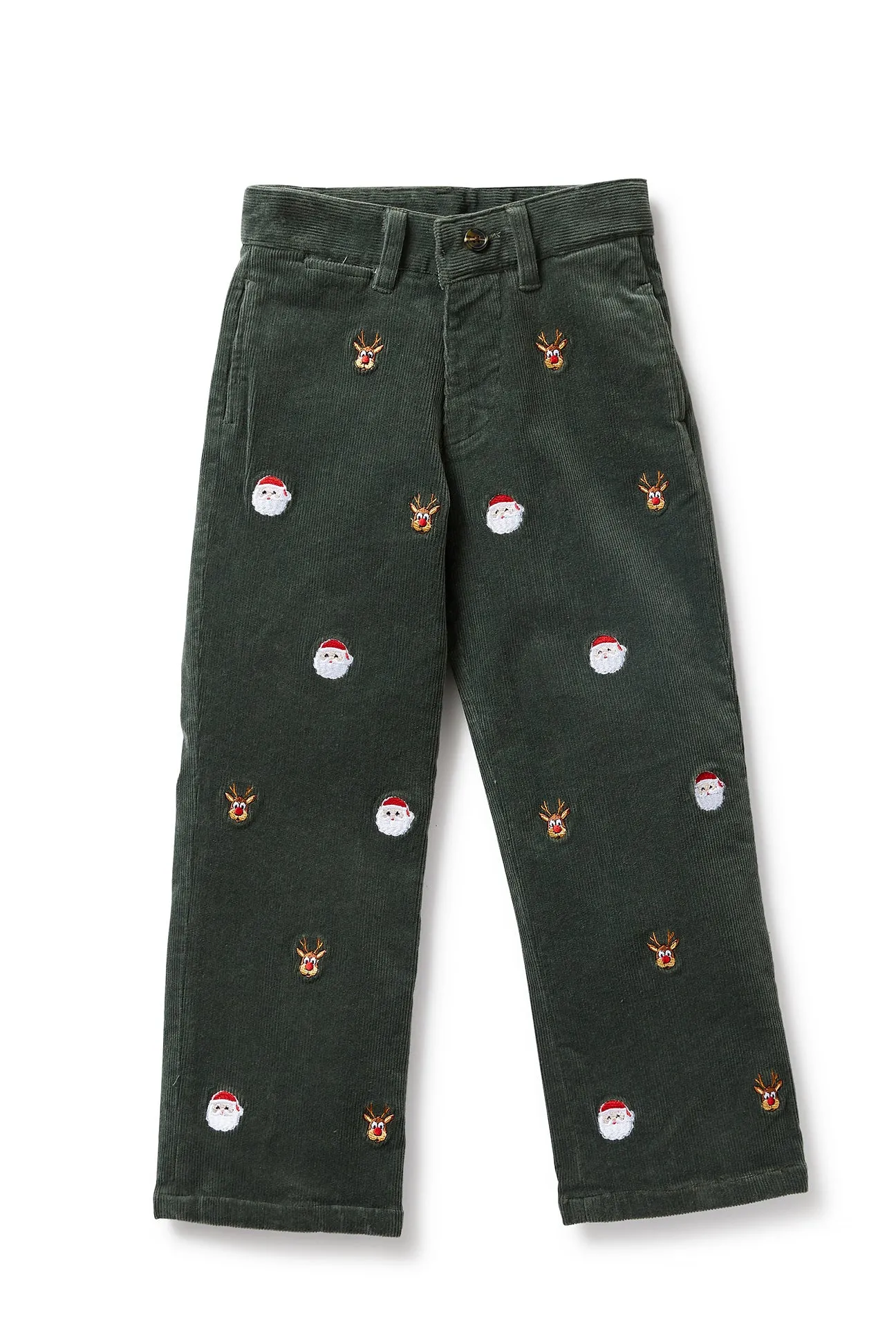 Boys Beachcomber Corduroy Pant Olive with Christmas Night