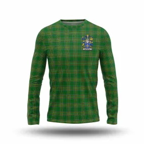 Brinkley Irish Clan Tartan Long Sleeve T-Shirt with Coat of Arms