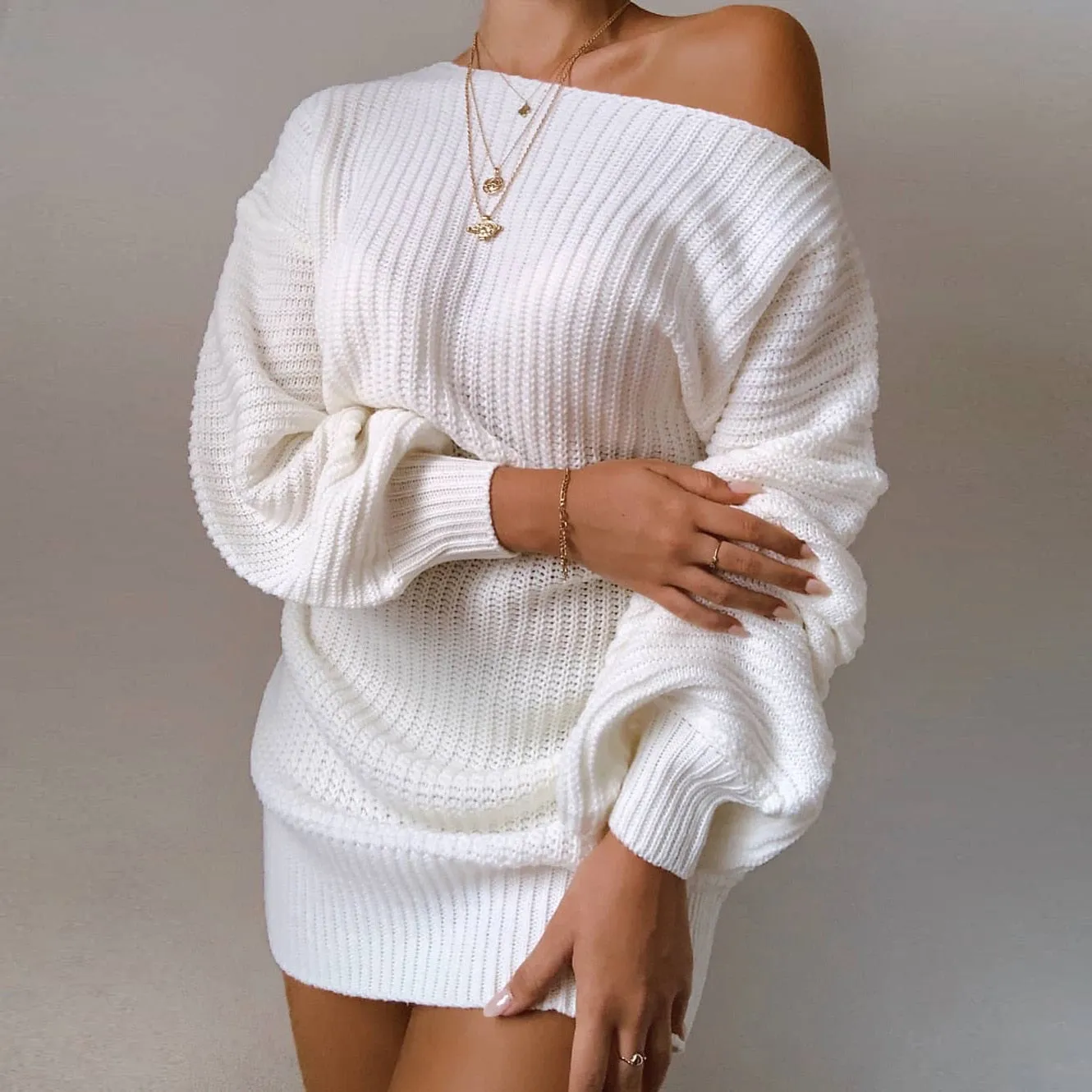 Brooke Oversize Off-shoulder Women's Sweater