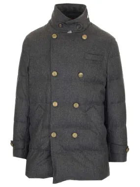 Brunello Cucinelli Double Breasted Puffer Coat