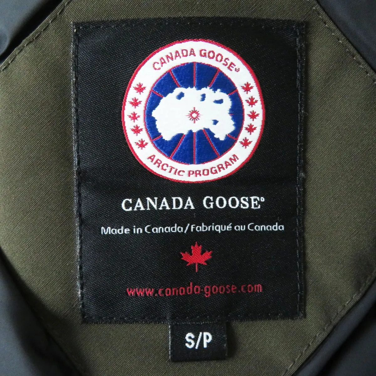 Canada Goose Coyote Fur Hooded Down Coat Khaki Women's