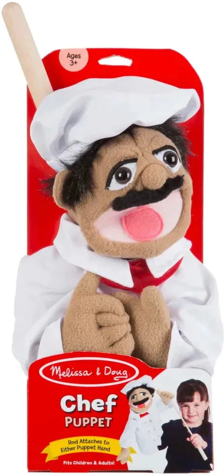 Chef Puppet With Detachable Wooden Rod