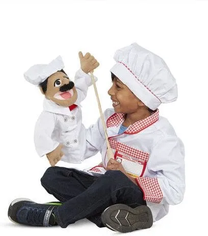 Chef Puppet With Detachable Wooden Rod