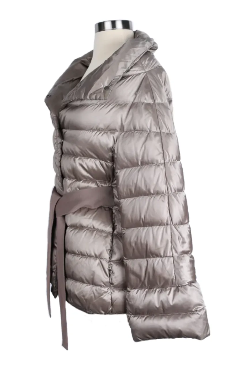 Chevrotin Belted Down Puffer Jacket