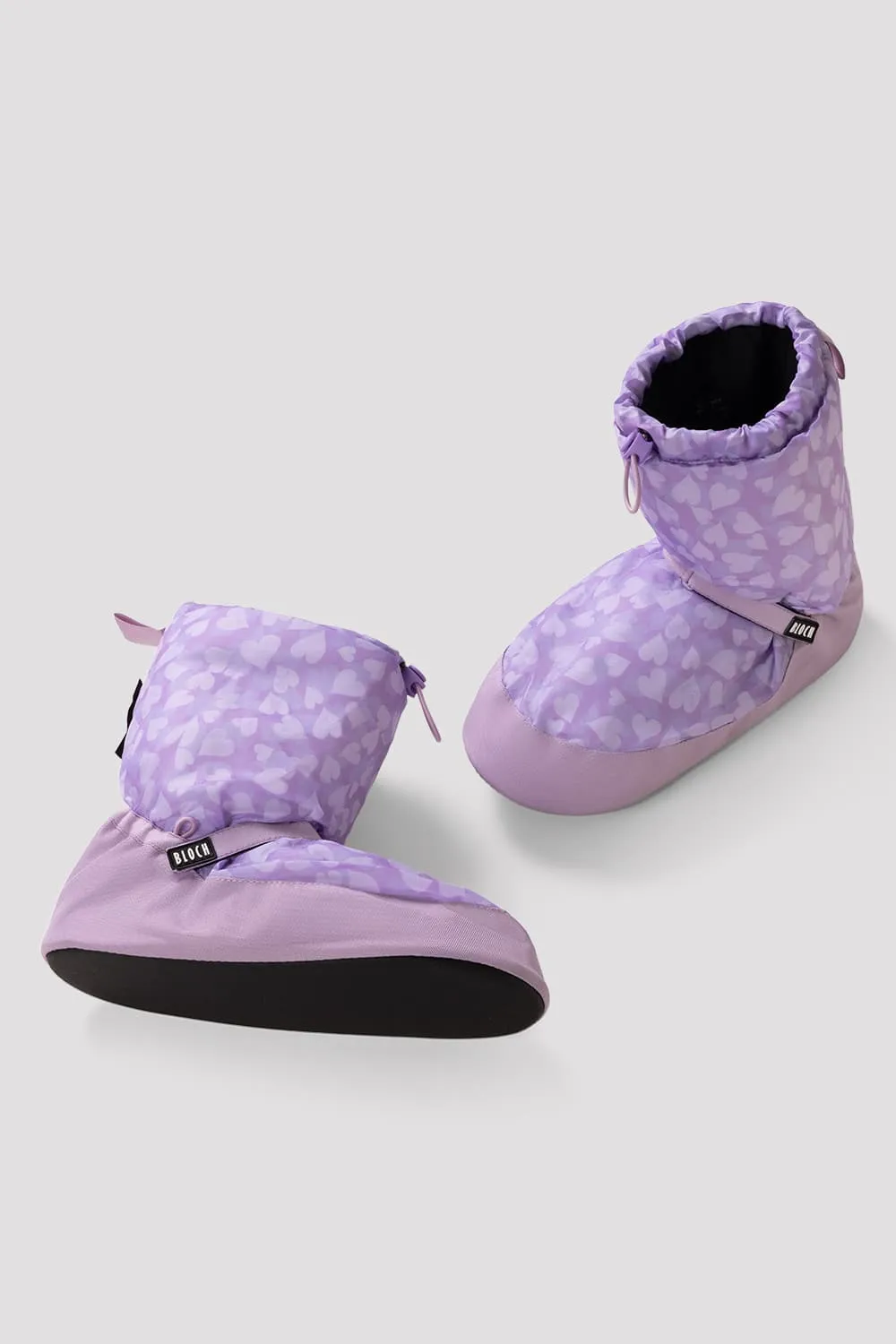 Childrens Confetti Hearts Print Warm Up Booties