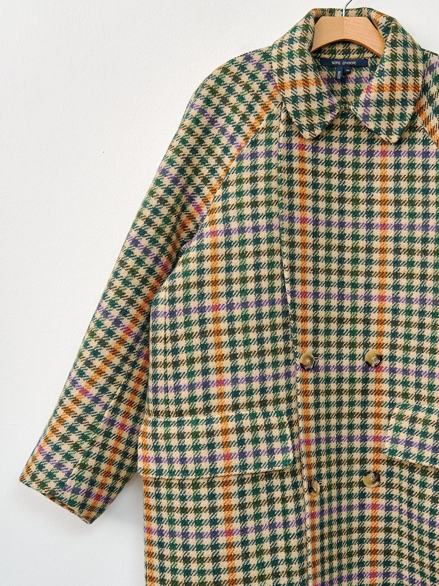 Coyote Houndstooth Coat - Curcuma