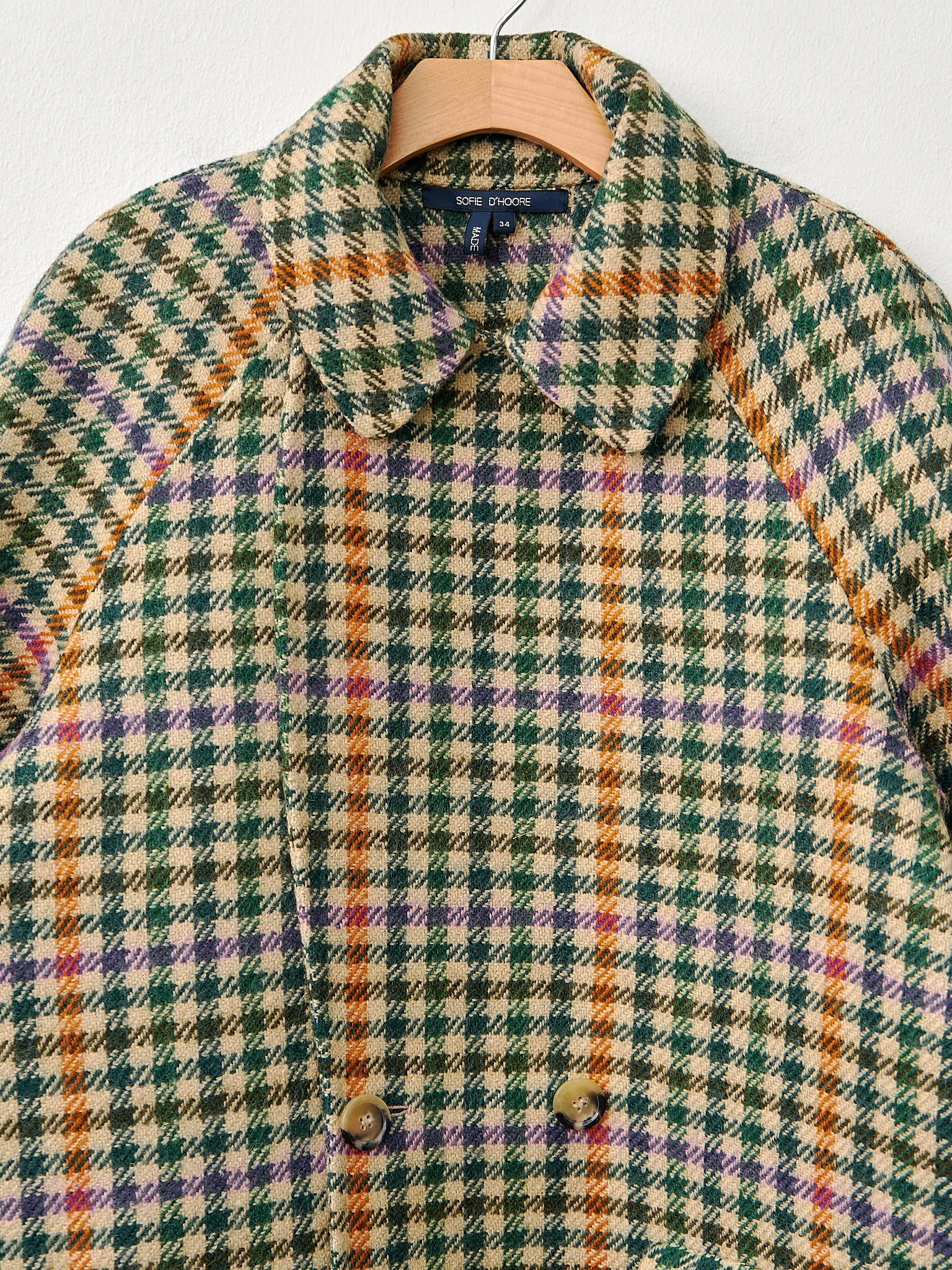 Coyote Houndstooth Coat - Curcuma