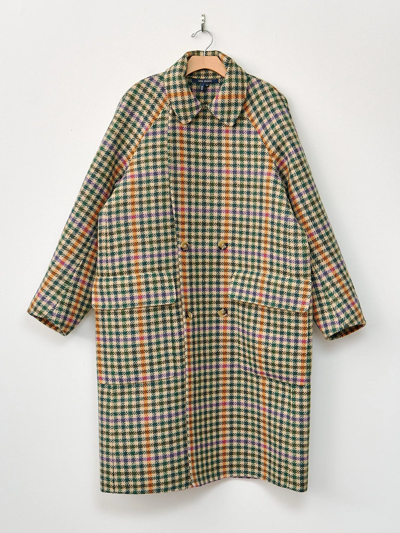 Coyote Houndstooth Coat - Curcuma