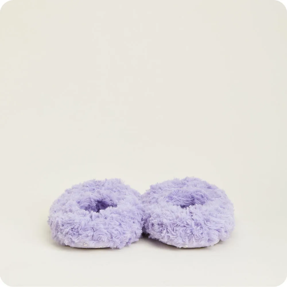 Curly Purple Warmies Slippers