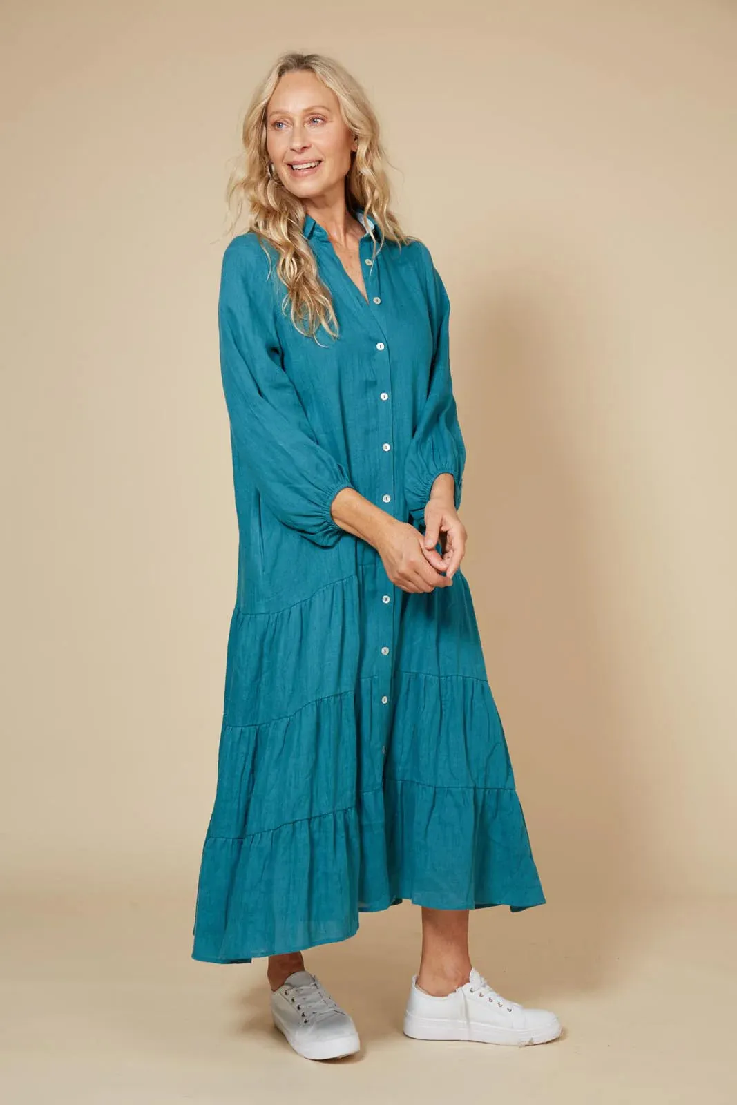 Diaz Shirt Maxi / Teal