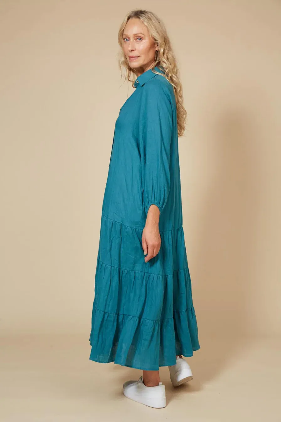 Diaz Shirt Maxi / Teal