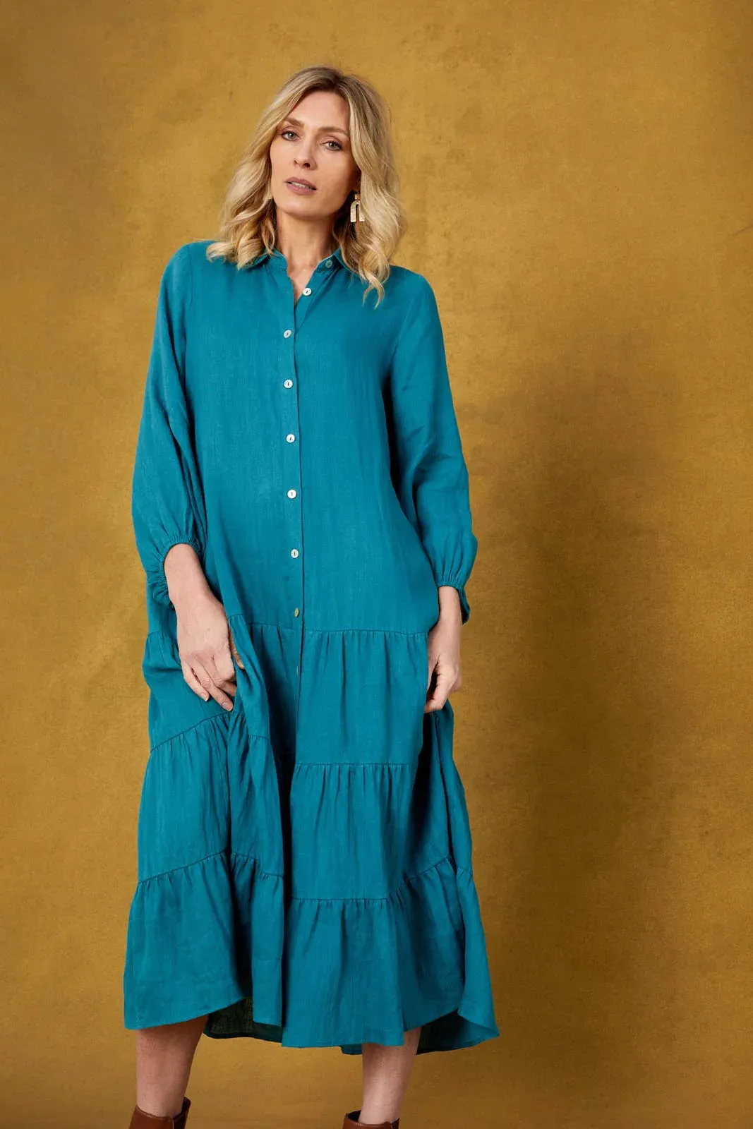 Diaz Shirt Maxi / Teal