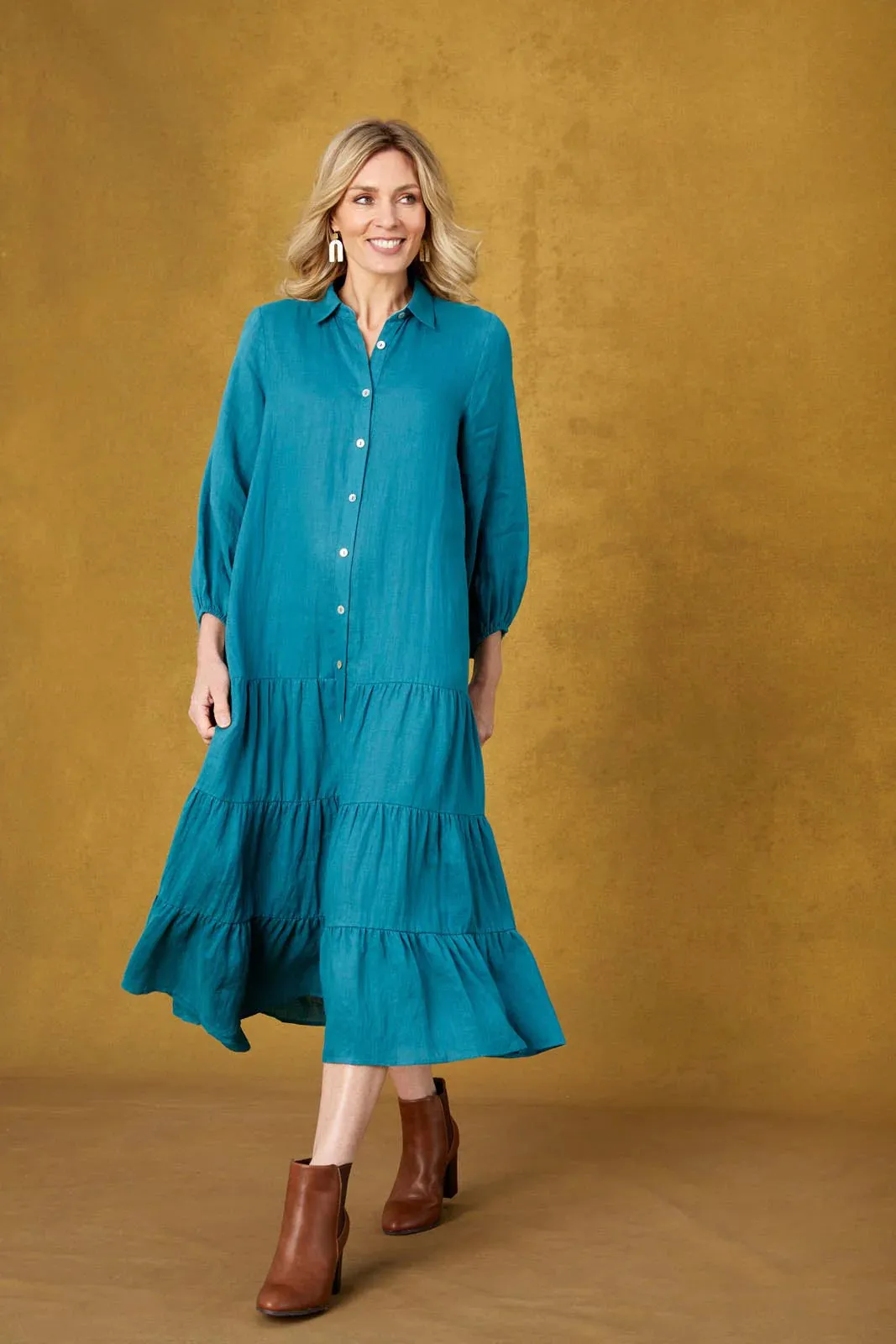 Diaz Shirt Maxi / Teal