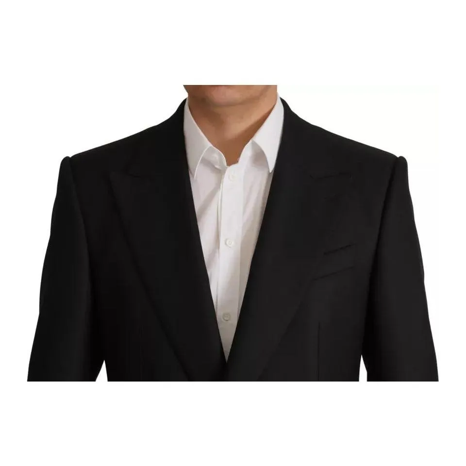 Dolce & Gabbana Black Polyester Single Breasted BlazerJacket