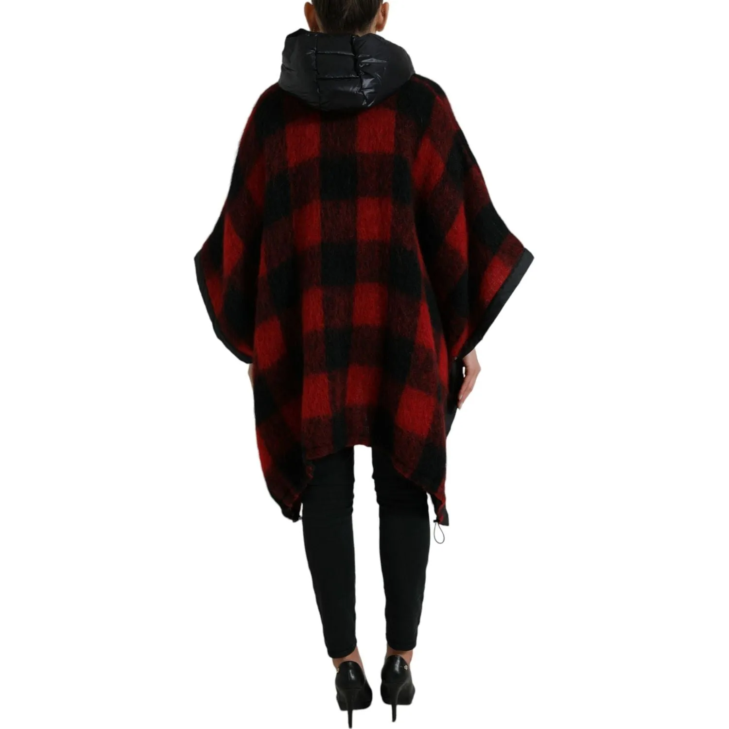 Dolce & Gabbana Elegant Buffalo Check Poncho Jacket