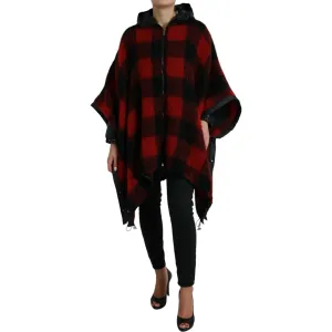 Dolce & Gabbana Elegant Buffalo Check Poncho Jacket