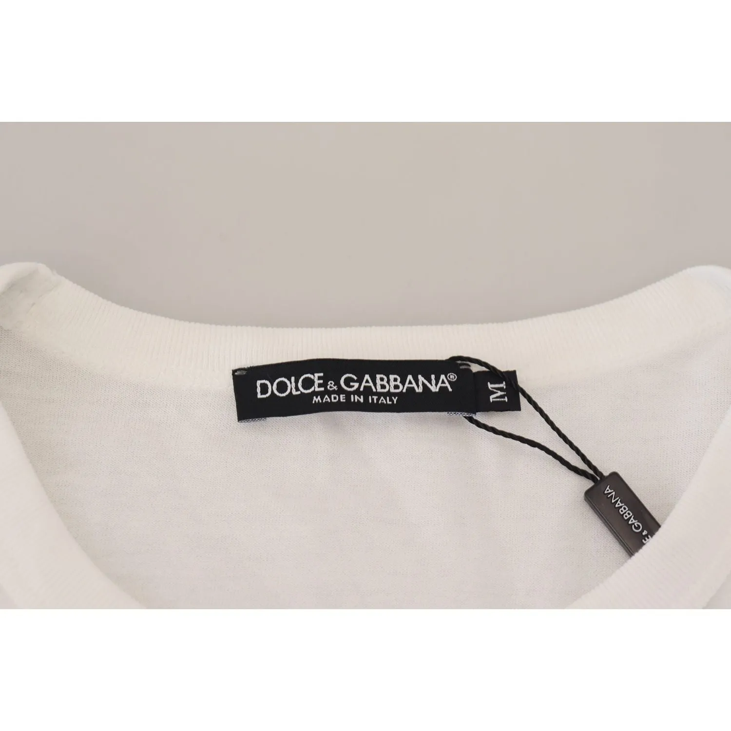 Dolce & Gabbana Elegant White Cotton Pullover Sweater