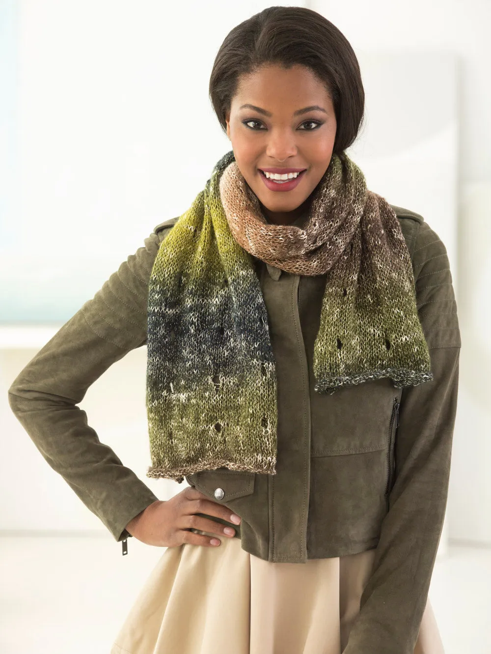 Easy Eyelet Scarf (Knit)