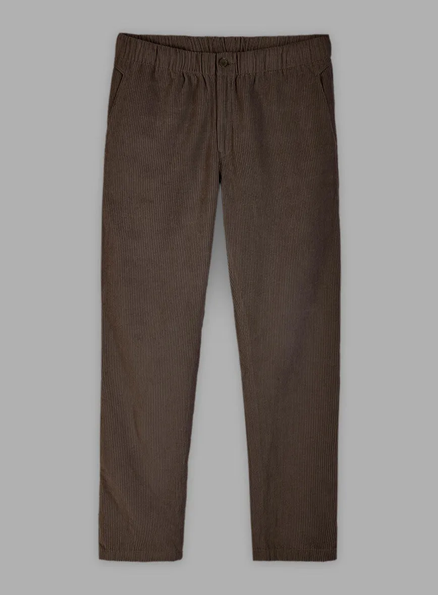 Easy Pants Dark Brown Corduroy