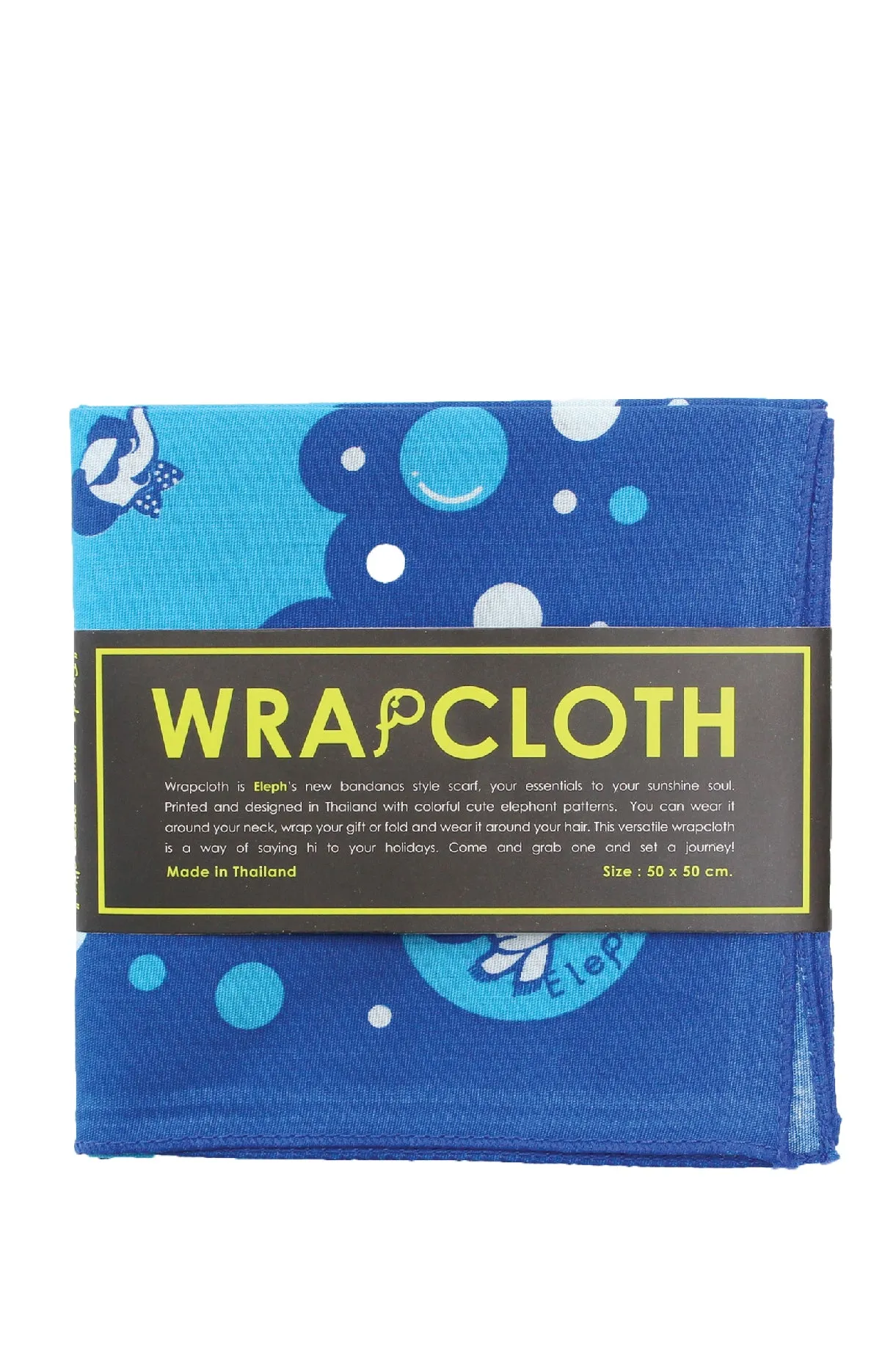 ELEPH WRAPCLOTH - Bubble 50x50cm. : Blue