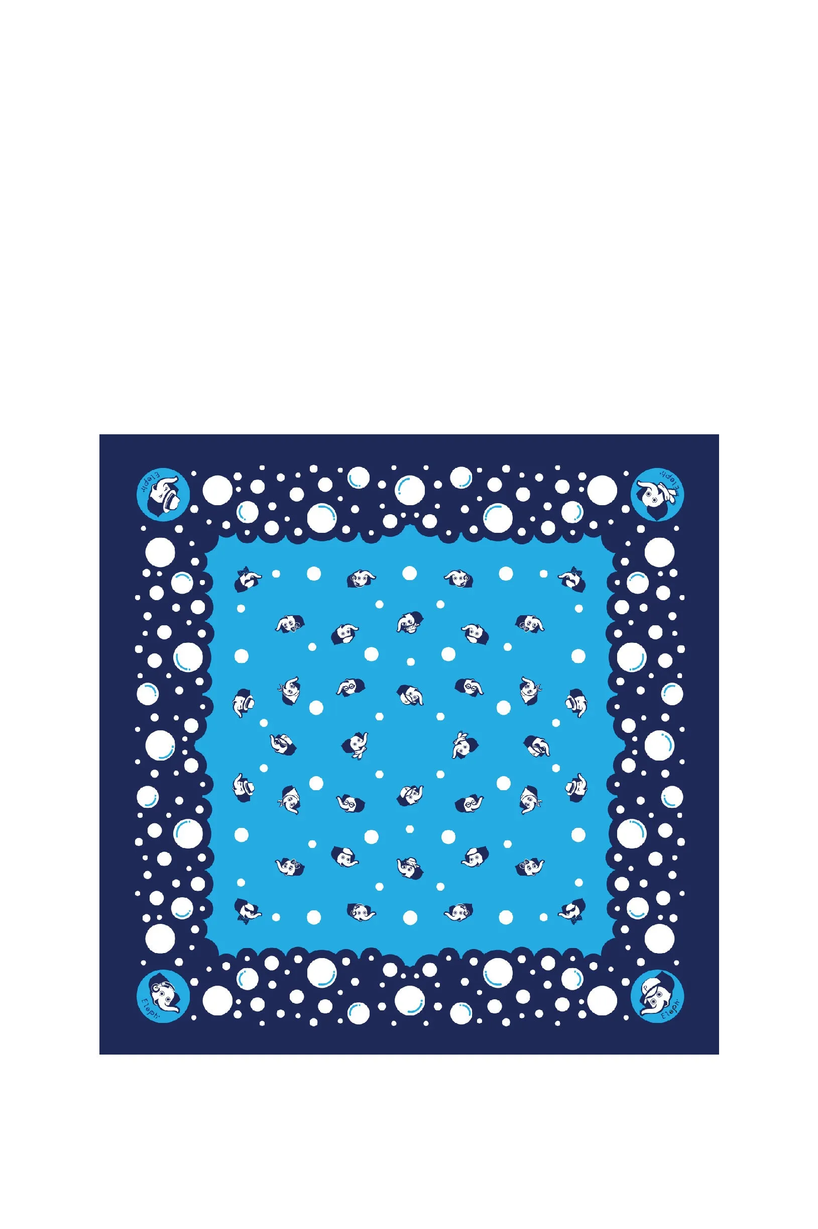 ELEPH WRAPCLOTH - Bubble 50x50cm. : Blue