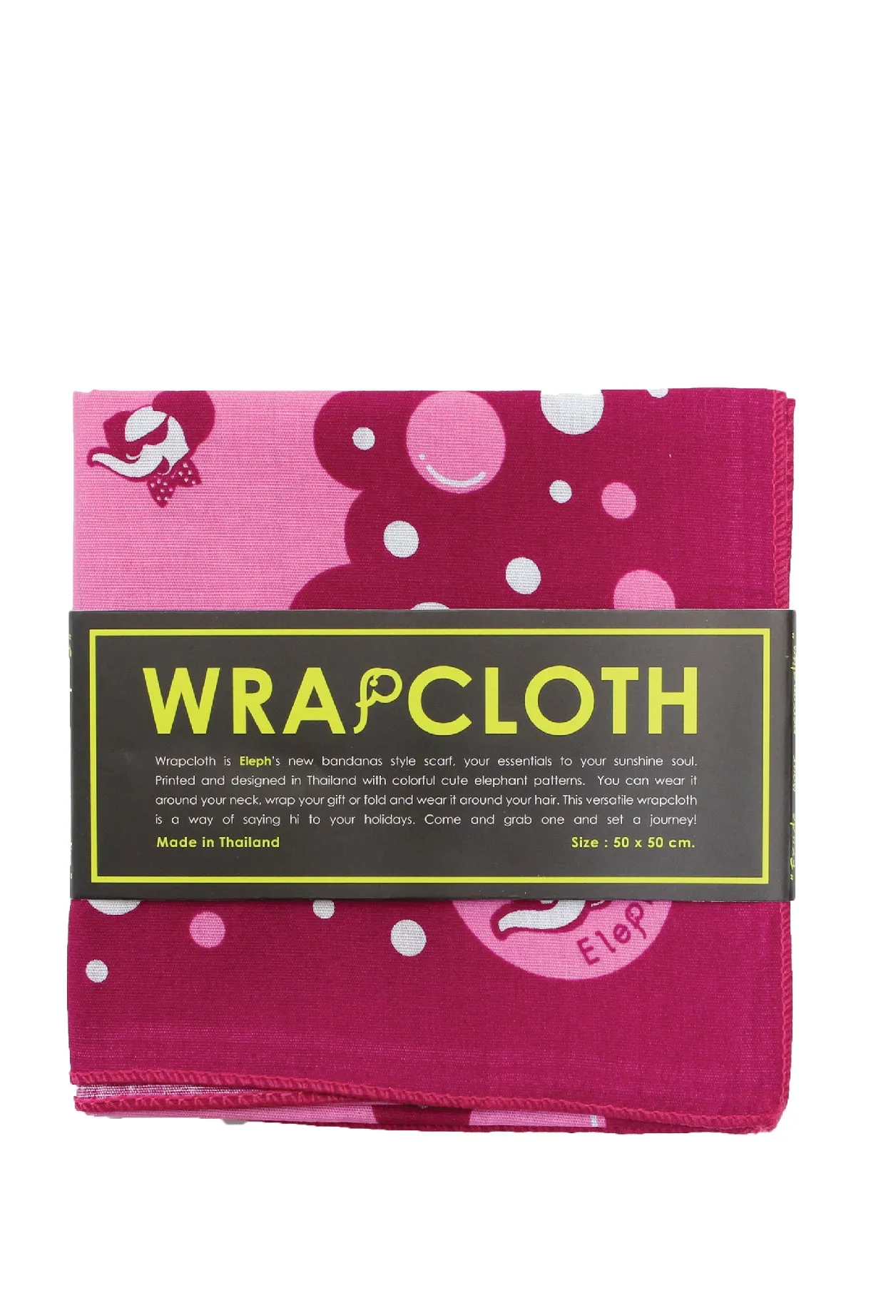 ELEPH WRAPCLOTH - Bubble 50x50cm. : Pink