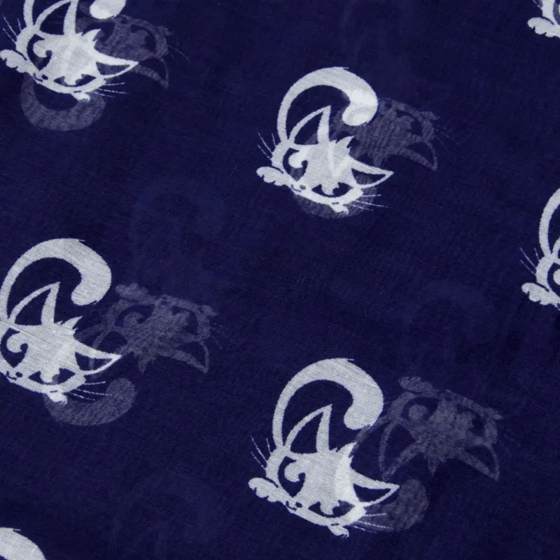 Fabulous Felines Navy Blue Cat Scarf